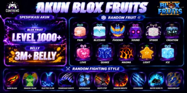 GACHA ACCOUNT 3M+ BELLY & LEVEL 1000+
