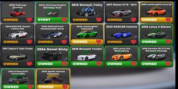 DRIVING EMPIRE ACCOUNT WITH LIMITED + 16M