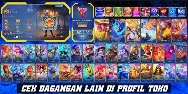 303 SKINS | 2 LEGENDS LESLEY & GUSION | EXO HAYABUSA | ASP FANNY & LESLEY | ALLSTAR MOSKOV | 3 KOF | 9 ZODIAC | 18 LIMITED | 35 SHOP | RECALL EPIC |