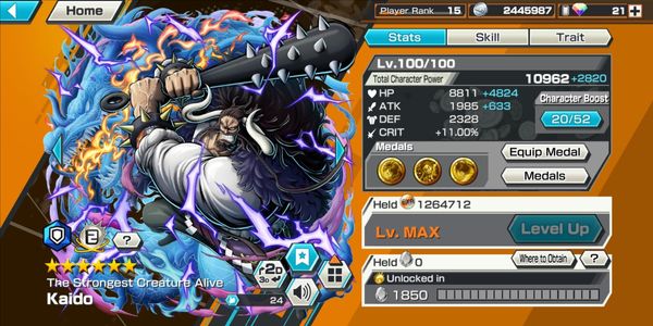ไอดี Extreme Kaido EX Max LVL 100 [Android/iOS]