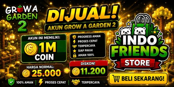 ACCOUNT 1M COIN || Grow A Garden 2