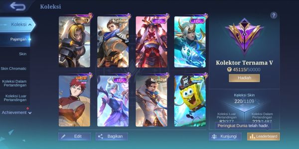 Mobile Legends Account | Renowned Collector | Cheap & Safe