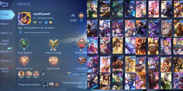 حساب Mobile Legends رخيص قوي [2285] بطل 102 زي 124