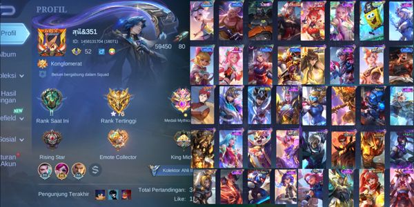 حساب Mobile Legends رخيص قوي [EX GLORY] بطل 101 سكن 161