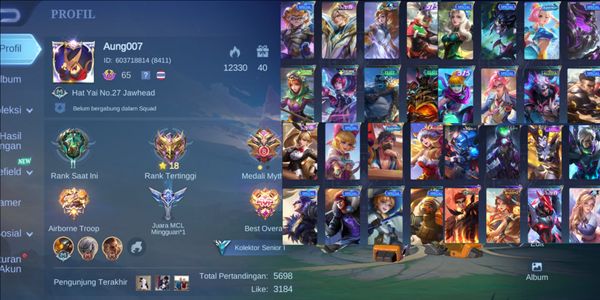 حساب Mobile Legends رخيص قوي [2284] بطل 99 سكن 133