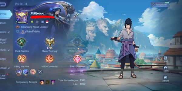 Account Skin Sasuke + Itachi + CC Kimmy WR ALL 82%
