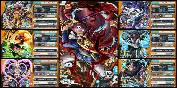 ไอดี 6 Extreme Roger EX V2 Max Roger EX Zoro Sanji EX S Snake EX Lucci EX Kuzan EX Kuma Bonney Max [Android/iOS]