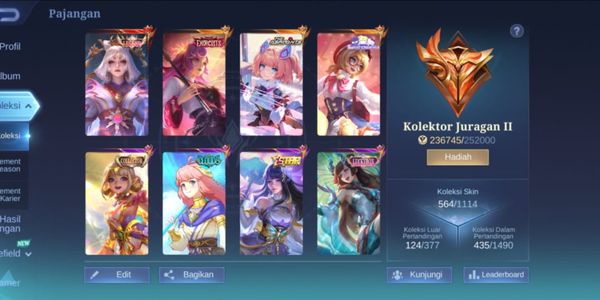 #501 Android & Ios | Skin 564 | Mega Collector 2 | 4 Legend | Aspirants Fanny | JJK Gojo Xavier | Soul Vessel Benedetta | Sanrio Claude