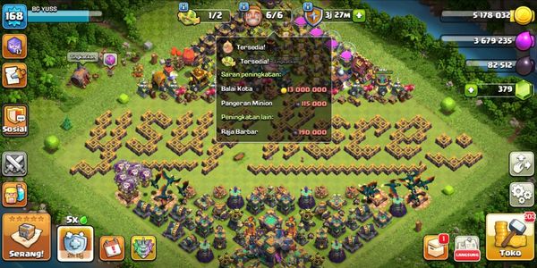 Town Hall 14 Max Termurah