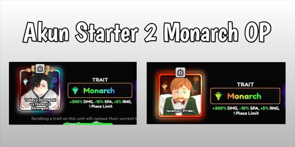 Starter Account 2 Monarch Meta ! - Anime Vanguards