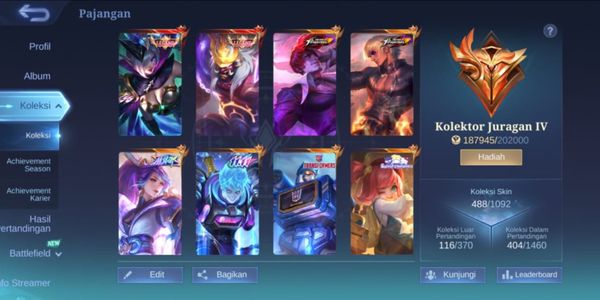 #433 Android & iOS | Skin 488 | Mega Collector 4 | 2 Legend | 4 KOF | 2 Aspirants | 2 Sanrio | 5 Collector