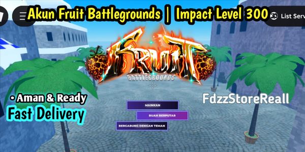 Akun Fruit Battlegrounds Impact Level 300 (Max)