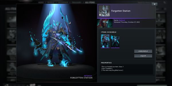 Forgotten Station - ชุด Terrorblade Bundle Set Collector Cache Diretide 2022