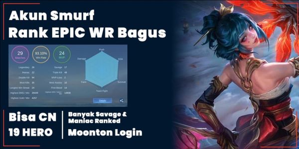Epic Level Smurf Account Ready for Ranked Good WR