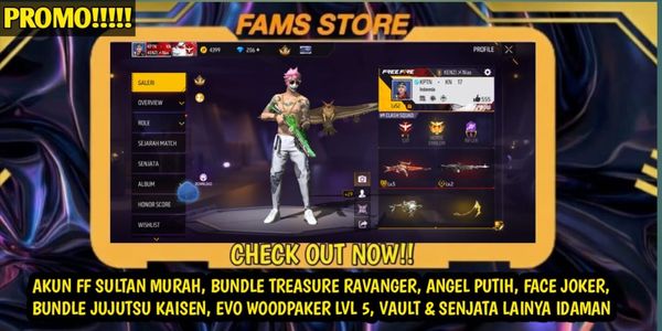 CHEAPEST FF ACCOUNT, DREAM VAULT & WEAPONS, SG2 AVAILABLE