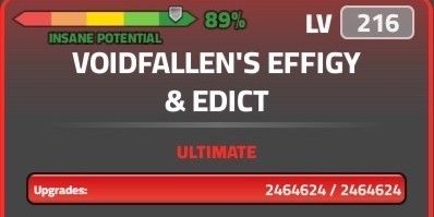 Voidfallen's Effigy & Edict | Dungeon Quest