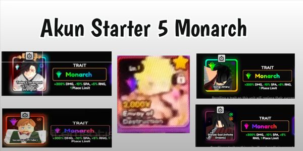 Starter Account 5 Monarch - Anime Vanguards