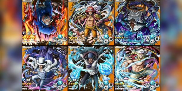 ไอดี 6 Extreme Garp EX Max Roger EX Saturn EX Lucci EX Kuzan EX Whitebeard EX [Android/iOS]