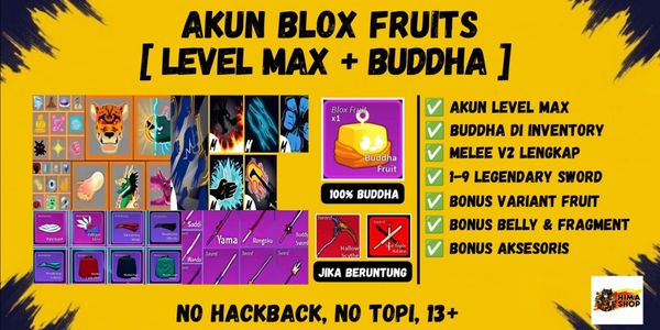MAX LEVEL ACCOUNT + BUDDHA FRUIT IN INVENTORY | BLOX FRUIT