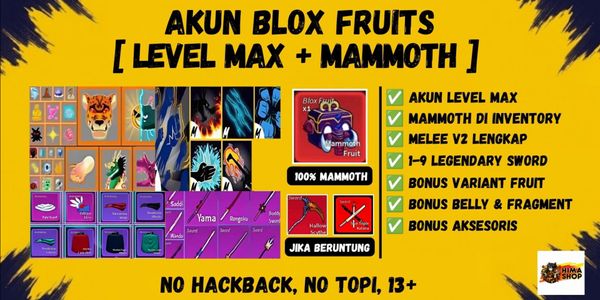 MAX LEVEL ACCOUNT + MAMMOTH FRUIT IN INVENTORY | BLOX FRUIT