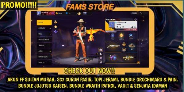 Cheap Quality Sultan FF Account & SG2 Lobby Warranty