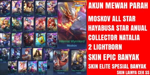 LUXURY ACCOUNT MOSKOV ALL STAR SUITABLE FOR PUSH RANK