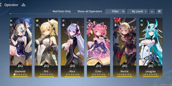 AnchorPanic02 6 SSR 캐릭터 Lv5 Ifrit Alice Lengjiao echo Diamondstar1 Merlot Sisa 티켓 2