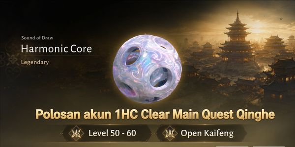 ACCOUNT (FEMALE) 1HC BARE CLEAR MAIN QUEST QINGHE LVL 50-60