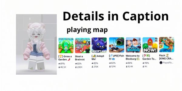 Roblox account details in caption