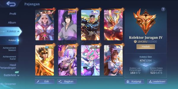 #460 Android & Ios | Skin 474 | Mega Collector 4 | 1 Legend | Sasuke Suyou | Aspirants Vexana | Sanrio Claude | Saint Seiya Badang