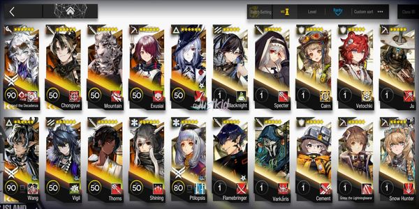 ARKNIGHTS GLOBAL EARLYMID 9, 3 LIMITED WANG, LAPPLAND ALTER, CHONGYUE, THORN, MOUNTAIN, EXUSIAI, SHINING, VIGIL, GLADIA