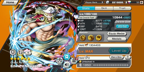Akun Extreme | Whitebeard EX Max LVL 100 [Android/iOS]
