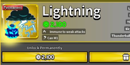 Lightning (Permanent)