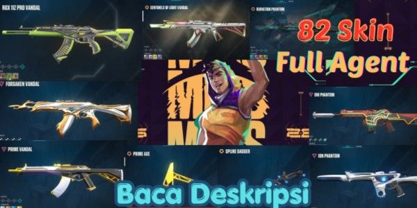 Valorant Account Skin Vandal Prime, Rgx, Sentinel (82 Skins) Full Agent