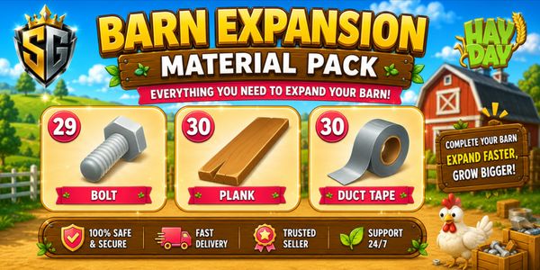 Barn Upgrade Package (29 Planks, 30 Bolts, 30 Duct Tape)