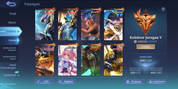 #495 Android & Ios | Skin 498 | Mega Collezionista 5 | 2 Leggendarie | KOF Dyrroth | Transformers XBorg | 2 Aspiranti | Kungfu Panda Thamuz | Collezionista YSS