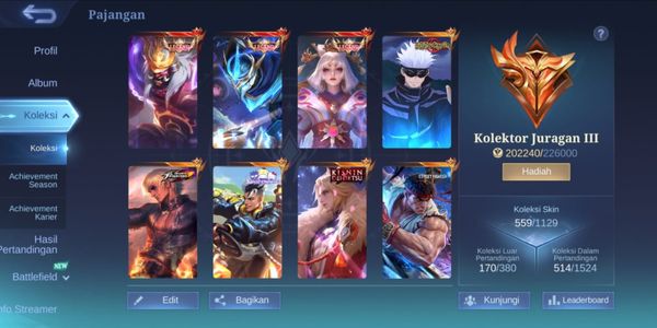 #546 أندرويد و iOS | سكين 559 | جامع ضخم 3 | 3 أسطوري | Street Fighter Paquito Ryu | Kishin Lancelot | JJK Gojo Xavier | KOF Gusion