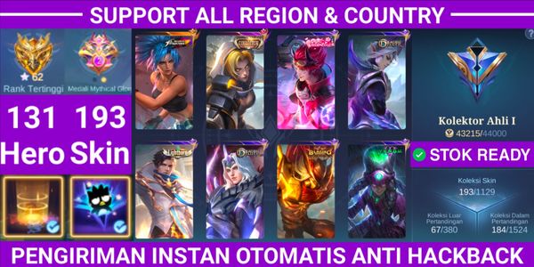 KOF Karina Collector Natalia Dragon Tamer Ling Valentine Claude 2 SABER 2 Lightborn 2 MYTH Emblem Max High Rank Mythic Glory Hero 131 Skin 193