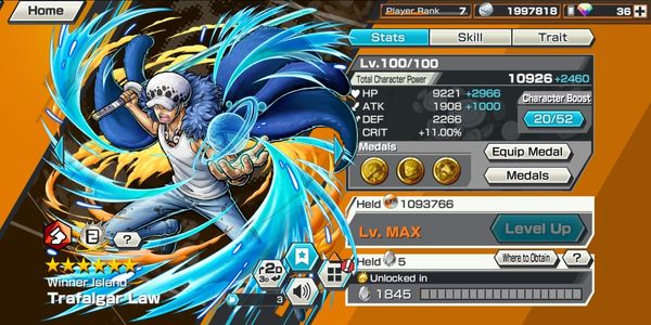 ไอดี Extreme Law EX Max LVL 100 [Android/iOS]