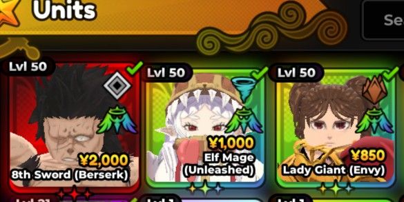 Account with Unbound Kenny + 2 Unbound Mythic Units