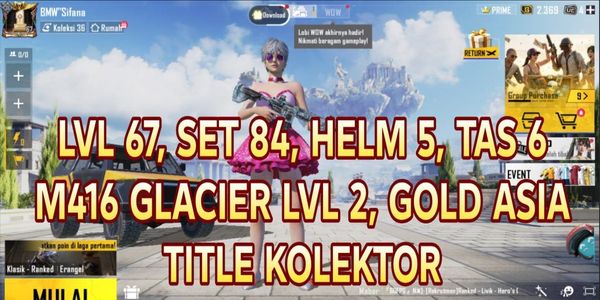 M416 GLACIER SUPER ACCOUNT PUBG MOBILE
