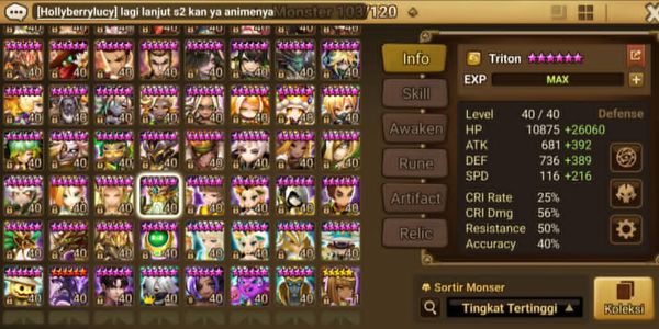एशिया 5 LD5 डार्क Jin, Han, Nigong, Asima और Jager + 80 NB5, 229 6Star मॉन्स्टर