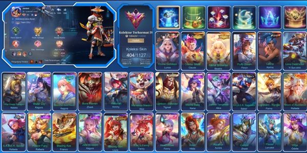 404 SKINS • GOOD WR • LEGEND LUNOX • PRIME CLAUDE BEATRIX • COLLECTOR YI SUN SHIN • CLOUDS & ANNUALSTARS KAGURA • 30 LIMITED