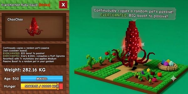 Everchanted Ruby Squid 나이 500 무게 280KG ++