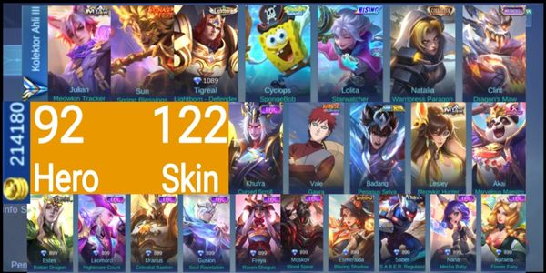 Compte GG Mobile Legends PROMO PAS CHER (#87)