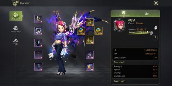 Argenta | Elestra + 날개/꼬리 S + 헤어스타일 + 3백만 골드