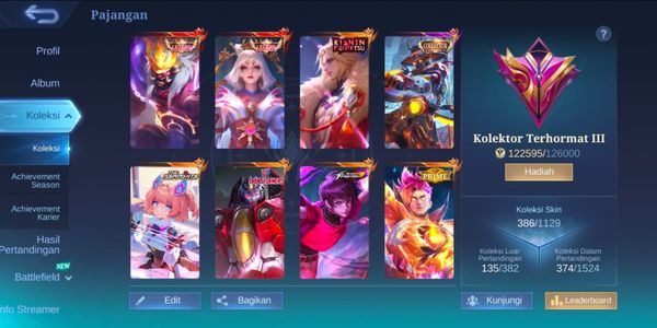 CHEAP RESPECTED ML ACCOUNT, EX IMMORTAL, LEGEND FRANCO, LUNOX, KISHIN LANCELOT, COLLECTOR YSS, ASPIRANTS ANGELA, TRANSFORMERS ALDOUS ETC