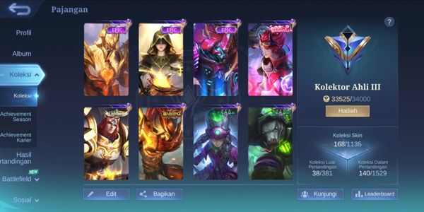 MLBB Account | Expert Collection | Good Skin | Safe Guaranteed