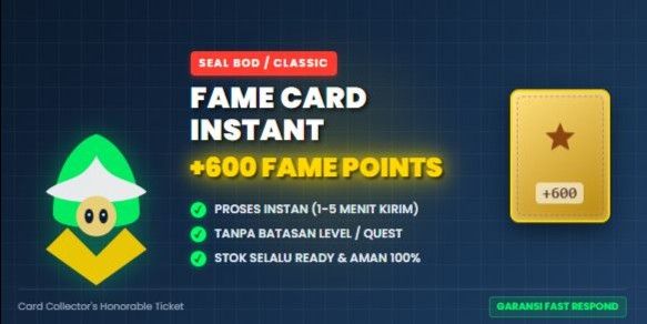 Server Arus - Card Collector's Honorable Ticket - Fame Card Instant