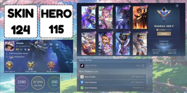 EXPERT COLLECTOR 5 GUSION COLLECTOR,KAGURA EPIC,ROGER EPIC,GRANGGER LIGHTBORN 115 HERO 124 SKIN